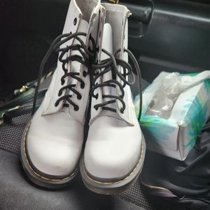 White doc martens size 8